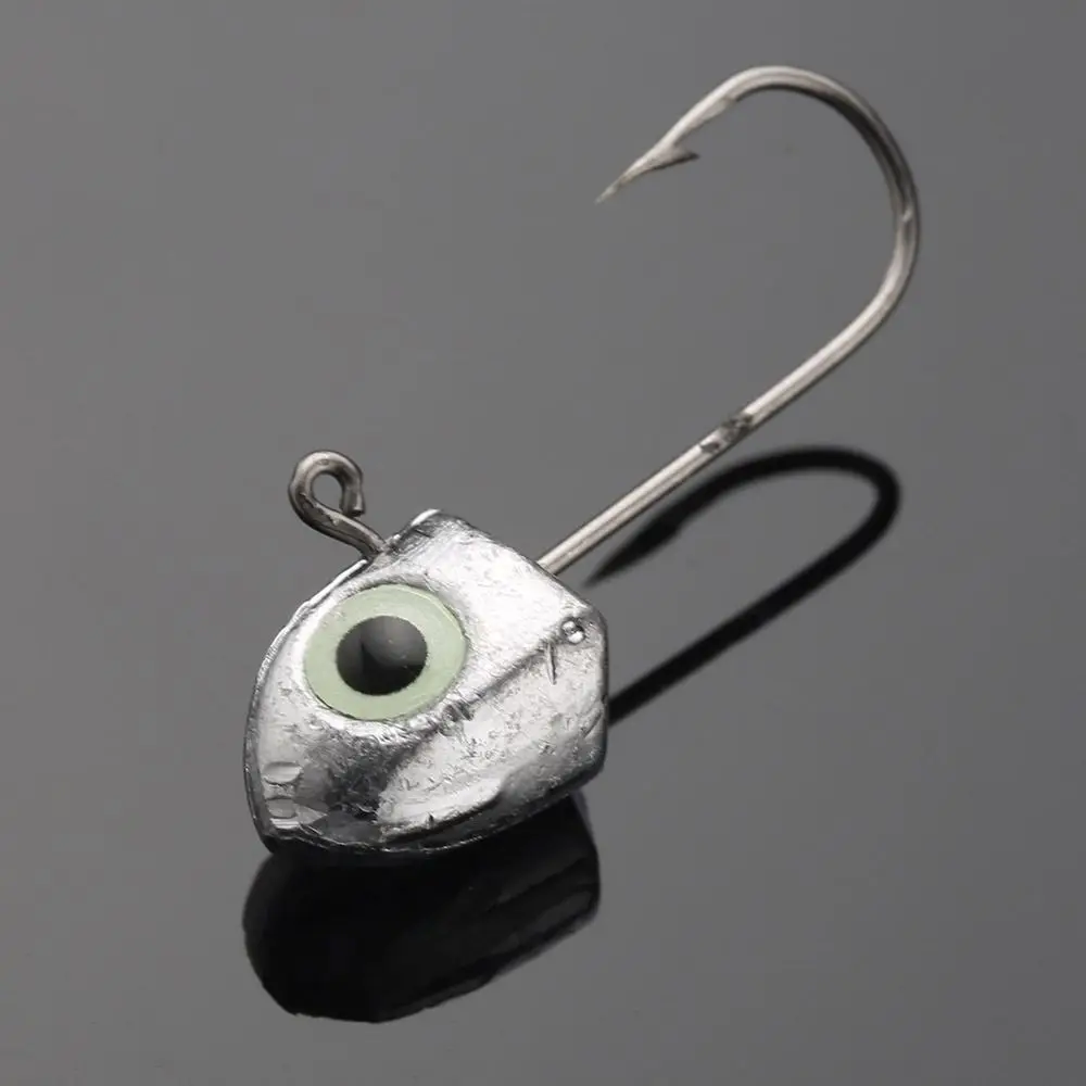 5шт Светящихся Рыболовных Крючков с 3D-глазом 2g 3g 4g 6g Jig Head Ice Bass Ловля Карпа на Мормышку Мягкая Приманка для ловли окуня Изображение 0