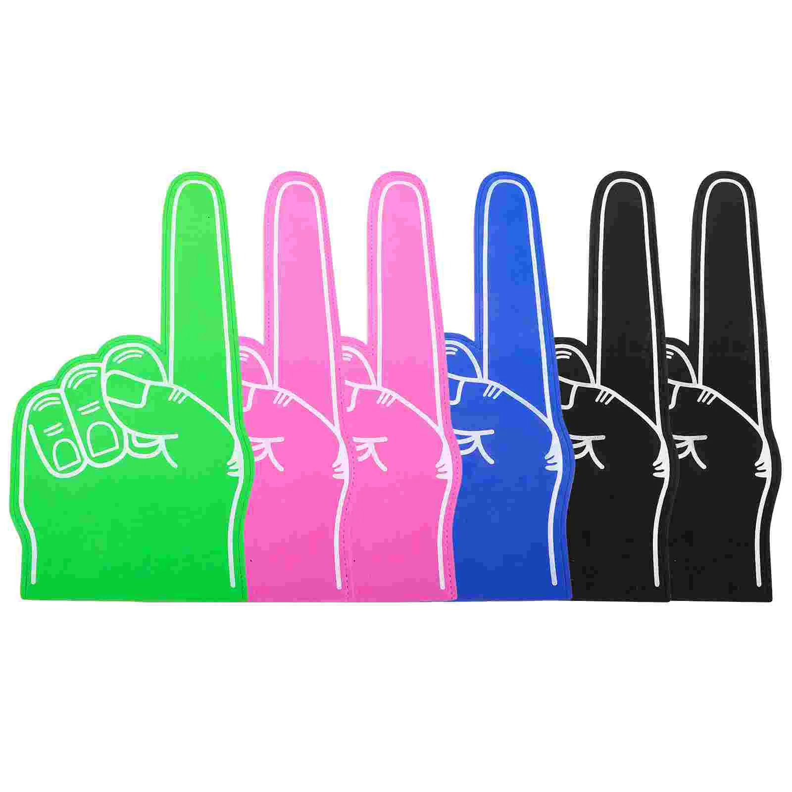 6шт пальцев для рук на все случаи жизни Помпон для черлидинга для спорта Захватывающие цвета Легкая атлетика Местные мероприятия Игры Изображение 3