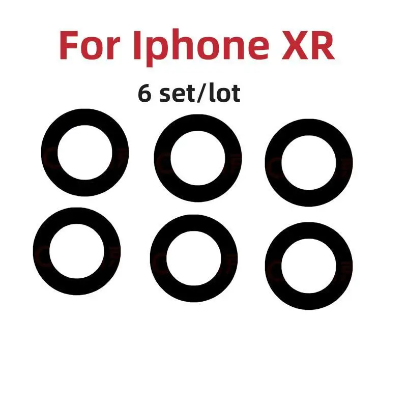 6шт Стекло Объектива Задней Камеры Заднего вида для iPhone 14 13 Pro Max 12 11 ProMax Mini XR XS XsMax X 7 8 Plus 6 6s SE с Клеевой Наклейкой Изображение 2