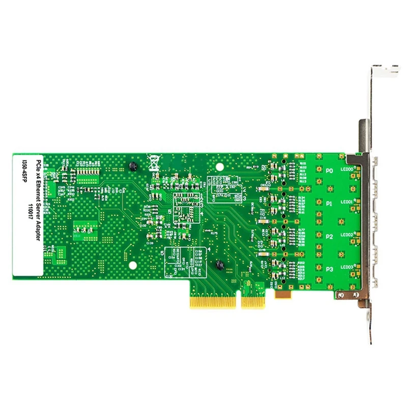 JABS I350-4SFP PCI-Ex4 Гигабитный четырехпортовый волоконно-оптический сервер, Портативная сетевая карта с чипом I350AM4 Изображение 3