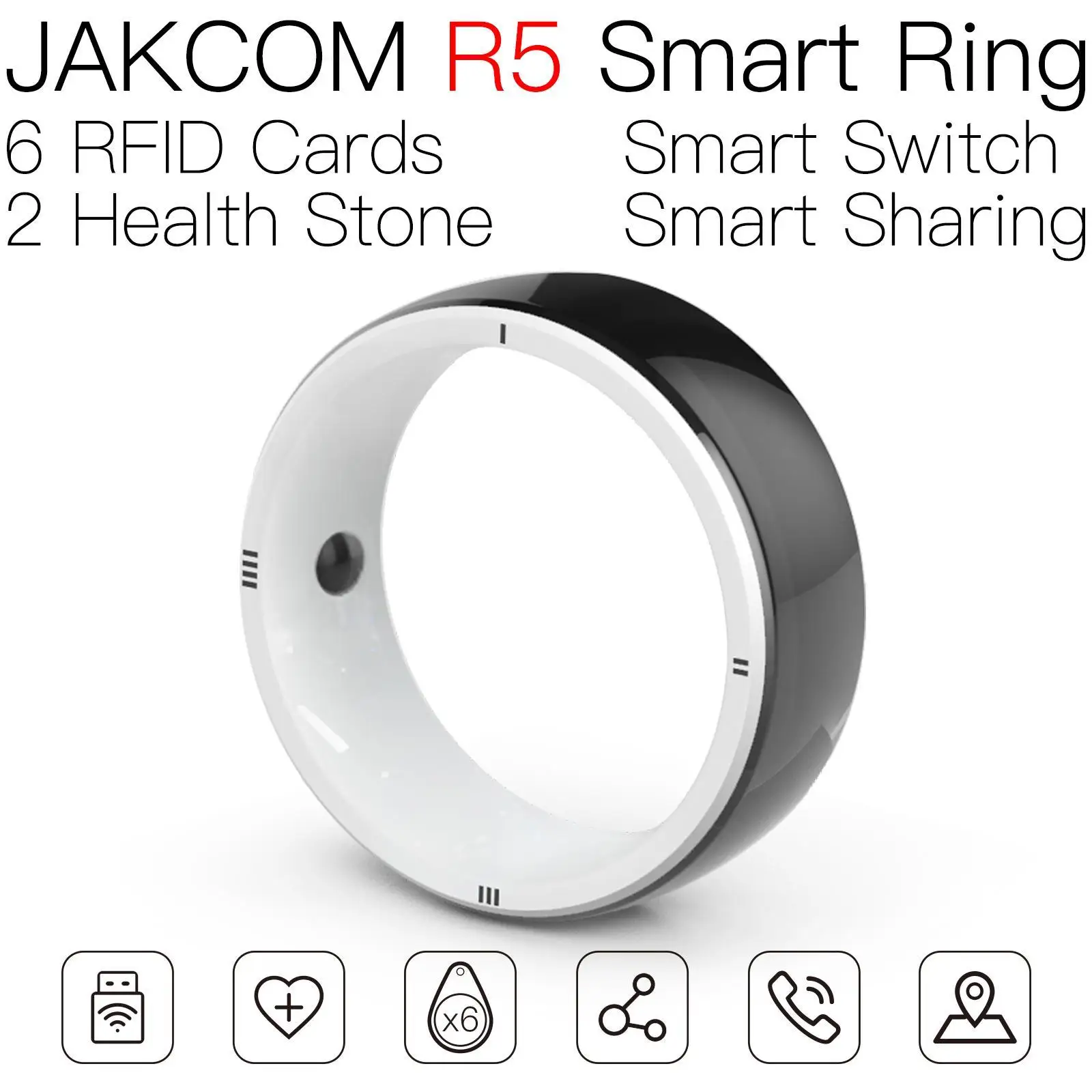 JAKCOM R5 Smart Ring имеет большее значение, чем именная бирка rdif брелок блокиратор ПВХ карта этикетка автомобиля пустые чиповые карты хороший rfid-браузер Изображение 0