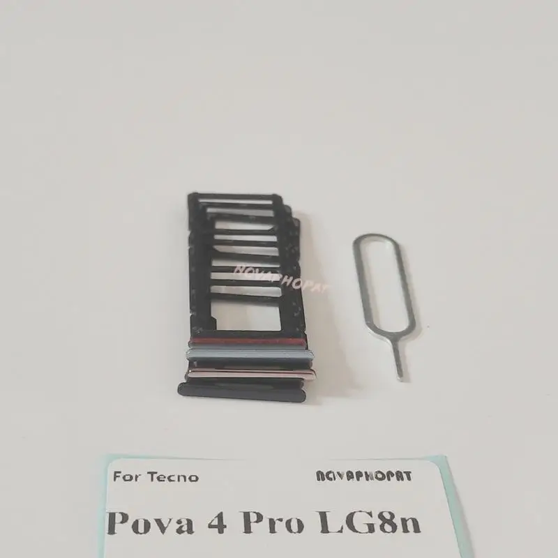 Novaphopat Совершенно Новый Лоток Для SIM-карт Tecno Pova 4 Pro LG8n Слот Для Sim-карты Адаптер Считыватель Pin-кода Изображение 1