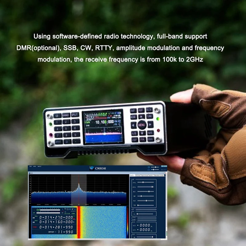 Q900 3-го поколения V3 300 кГц-1,6 ГГц ВЧ/УКВ/UHF Всережимный SDR-приемопередатчик Программно Определяемого Радио DMR SSB RTTY AM Изображение 2