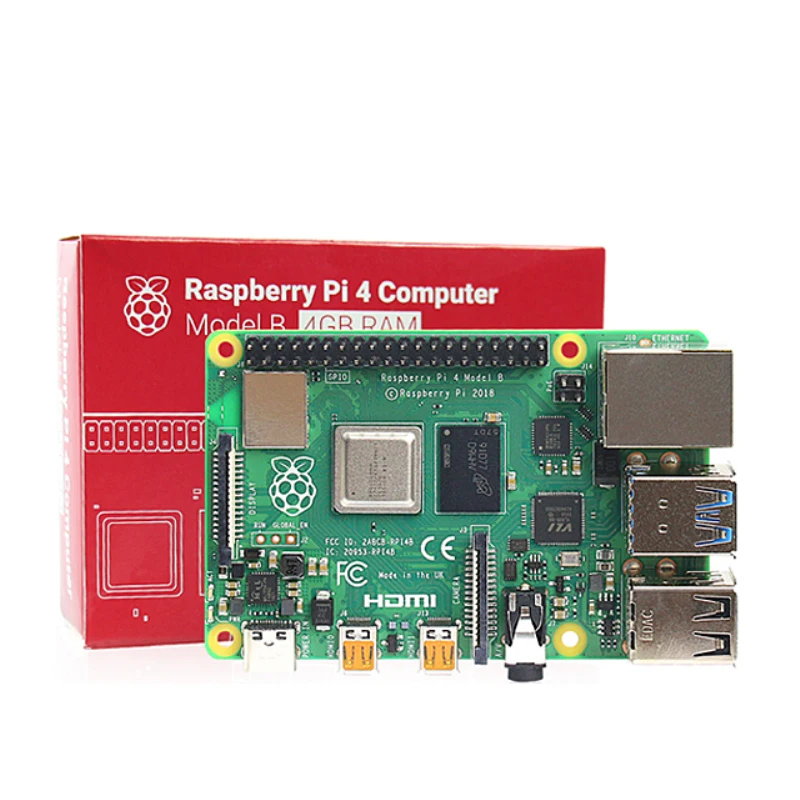Raspberry Pi4 4B 4GB Development Kit Python Компьютерное Программирование Raspberry Pi4 4GB Оригинальный Запас Изображение 0