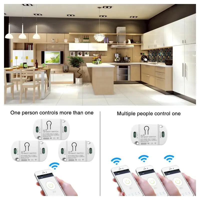 Tuya Smart Life 16A Wifi Smart Switch Голосовой Пульт Дистанционного Управления Беспроводной Выключатель Автоматизация Умного Дома Работа С Alexa Google Home Изображение 4