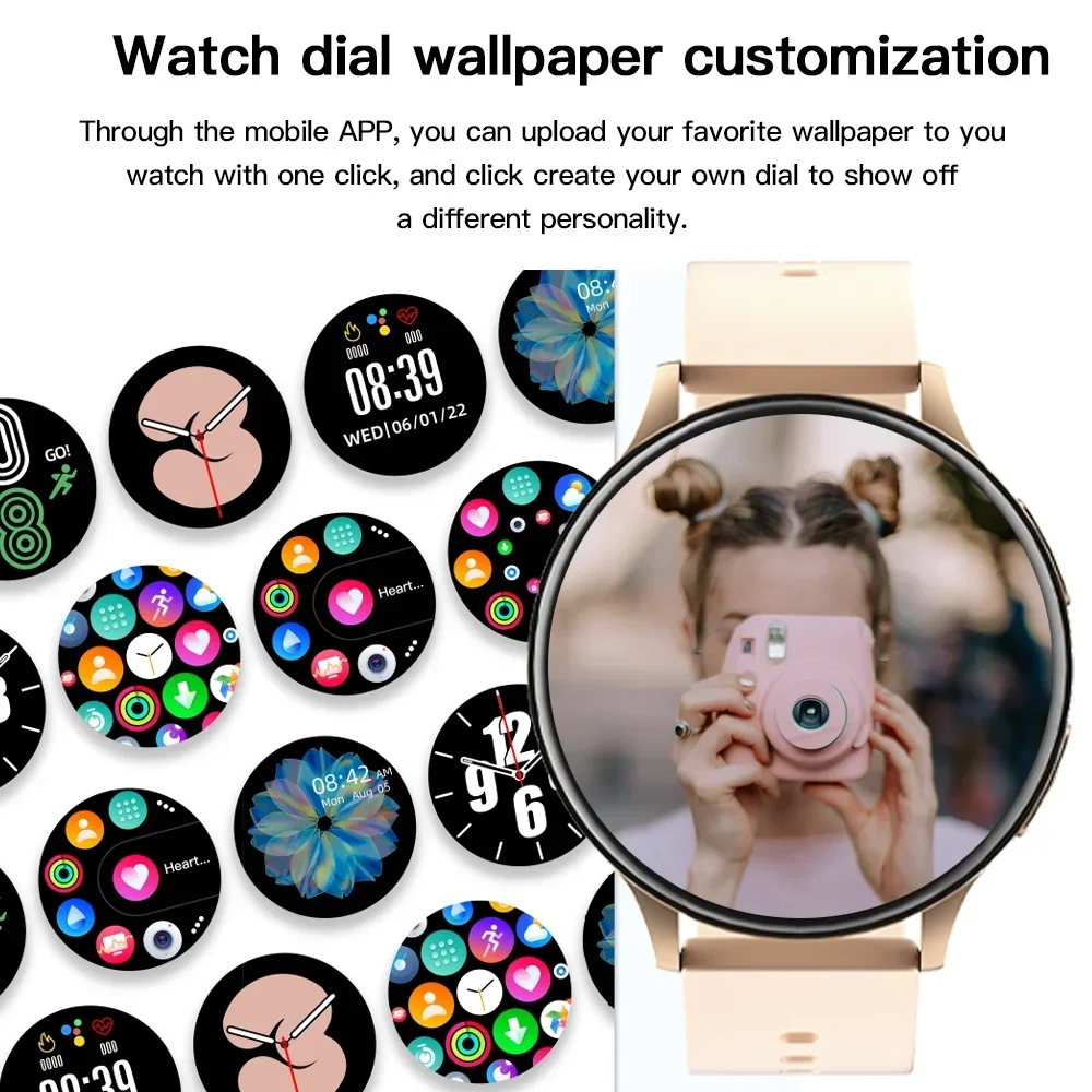Xiaomi 2023 Новые смарт-часы, круглые умные часы, часы для звонков по Bluetooth, Мужские, женские, фитнес-браслет, изготовленный на заказ Циферблат + подарочная коробка Изображение 4