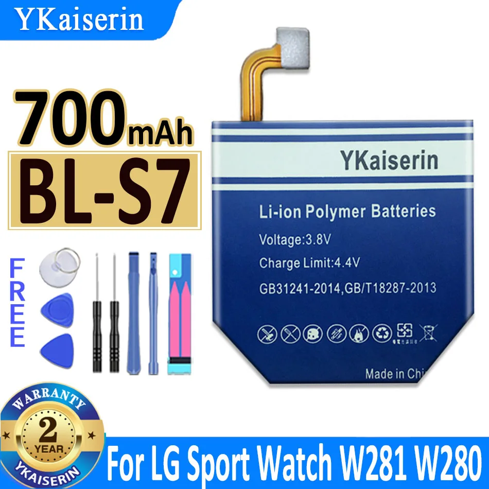 YKaiserin BL-S3 BL-S1 BL-S5 BL-S7 BL-S2 BL-S8 BL-S4 Аккумулятор Для LG G Watch R W110 W150 W100 W100KT VC200 W281 W280 W280A bateria Изображение 2
