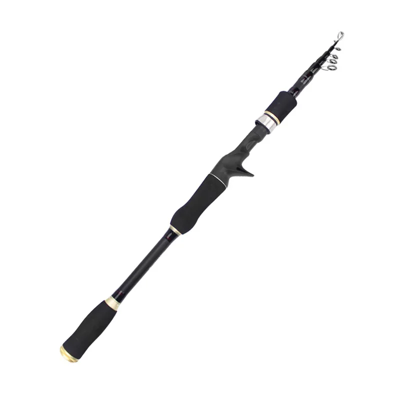 ZY412 Короткая выдвижная удочка с длинным ходом, прямая ручка, карбоновая портативная удочка длиной 2,7 м Изображение 4
