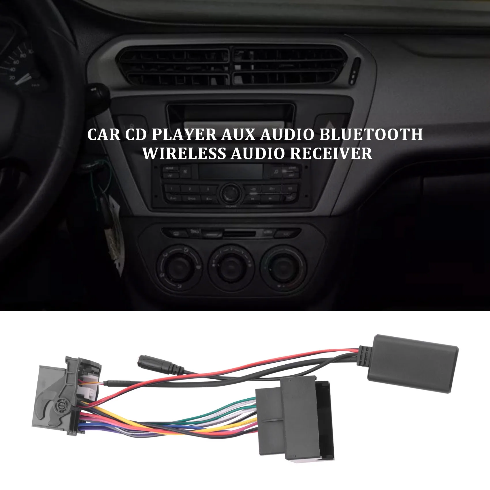 Автомобильный Bluetooth 5,0 Кабель Aux, микрофон, адаптер громкой связи для мобильного телефона, адаптер для бесплатных звонков для Peugeot Citroen C2 C5 RD4 Изображение 1