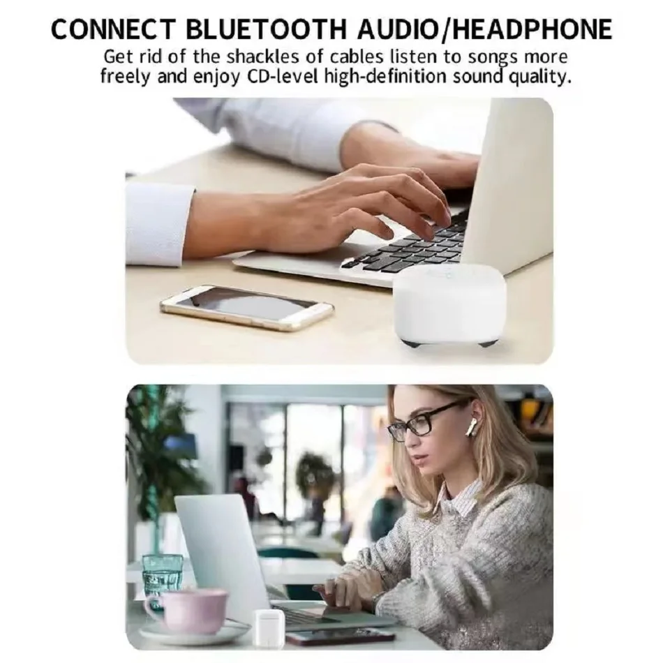 Автомобильный беспроводной передатчик Bluetooth 5.3, адаптер аудиоприемника, USB-ключ, громкая связь для автоматического громкоговорителя, мыши, клавиатуры, ноутбука Изображение 4