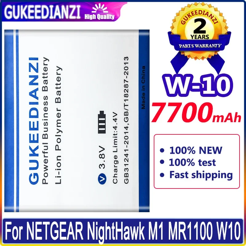 Аккумулятор GUKEEDIANZI 7700mAh W-10 для аккумуляторов NETGEAR NightHawk M1 MR1100 W10 Изображение 0