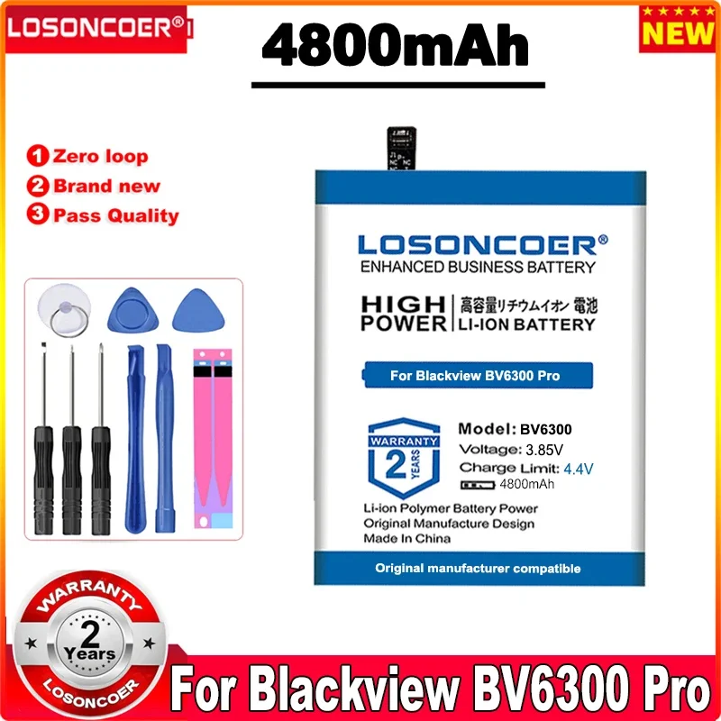 Аккумулятор для телефона LOSONCOER 4800mAh DK018 для Blackview BV6300 / Pro Batteries Изображение 0