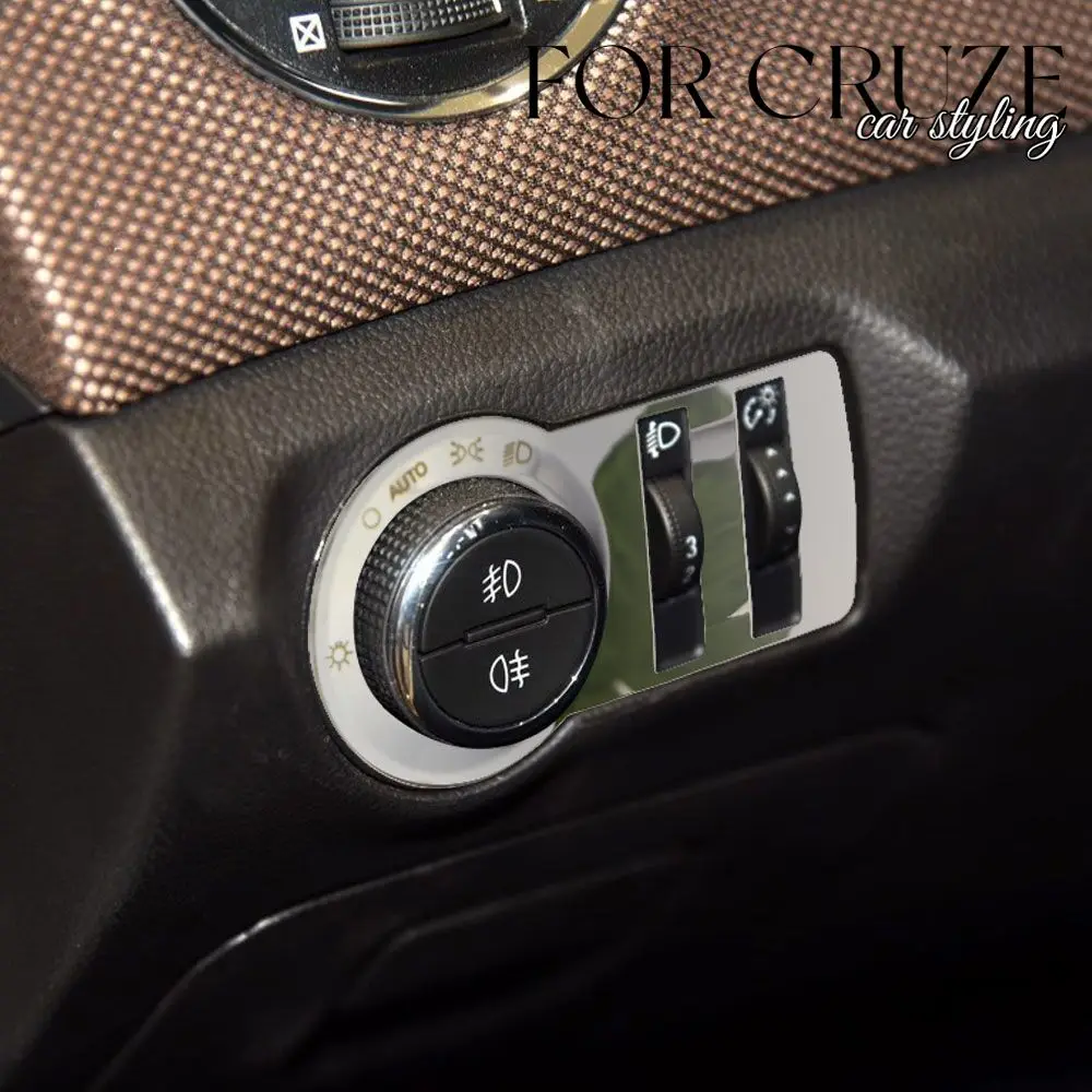 Алюминиевая/Стальная лампа, декоративная наклейка для переключателя фар, накладка Для Chevrolet Malibu Cruze Trax, Для Opel Mokka ASTRA J Insignia Изображение 2