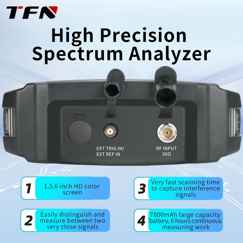 Анализатор спектра TFN FAT100 9 кГц-1,6 ГГц Многочастотный Ручной Высокоточный Цифровой Анализатор Спектра Изображение 1