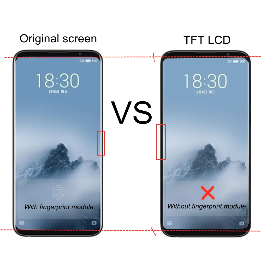 Без Отпечатков пальцев Для Meizu 16 LCD M882H TFT ЖК-дисплей Сенсорный Экран С Заменой Рамки Для Meizu 16th LCD M882Q Изображение 1