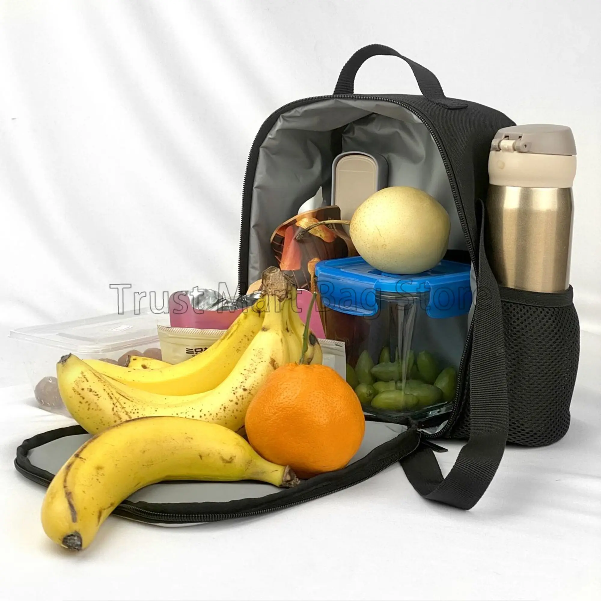 Бейсбольный дизайн, многоразовая сумка для ланча, изолированный ланч-бокс с регулируемым плечевым ремнем, герметичные сумки-тоут Bento для работы и пикника Изображение 2