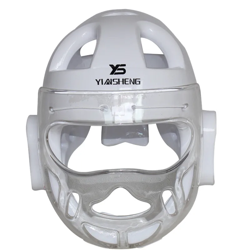 Белый шлем для Тиквондо Каратэ Защитные шлемы Спортивное снаряжение Шлем для ММА Муай Тай Бокса Защита головы Головной убор Изображение 0