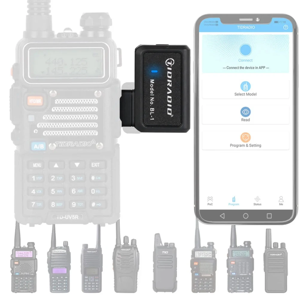 Беспроводной Программатор Walkie Talkie Телефон ПК Bluetooth Программирование Для BF UV-5R BF-888S Радио Нескольких Моделей Нет Проблемы С Драйвером Кабеля Изображение 3