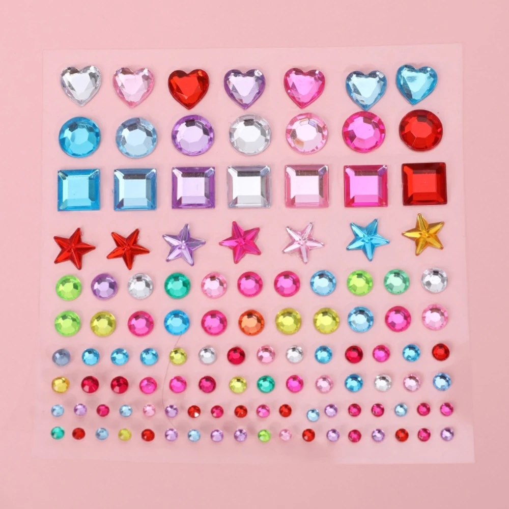 Блестящая наклейка с кристаллами и бриллиантами в виде звезды, милые креативные наклейки для альбома 
