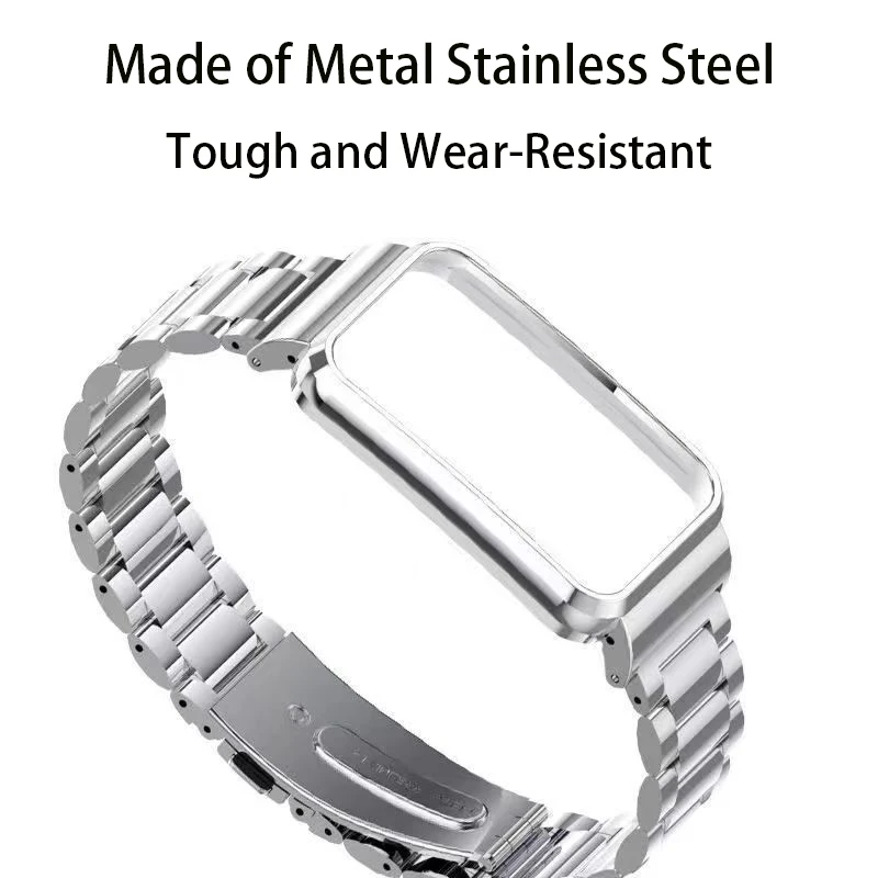 Браслет из нержавеющей стали для Redmi Smart Band Pro, защитный чехол для ремешка, металлический браслет для Redmi Band Pro, защитный чехол Correa Изображение 3