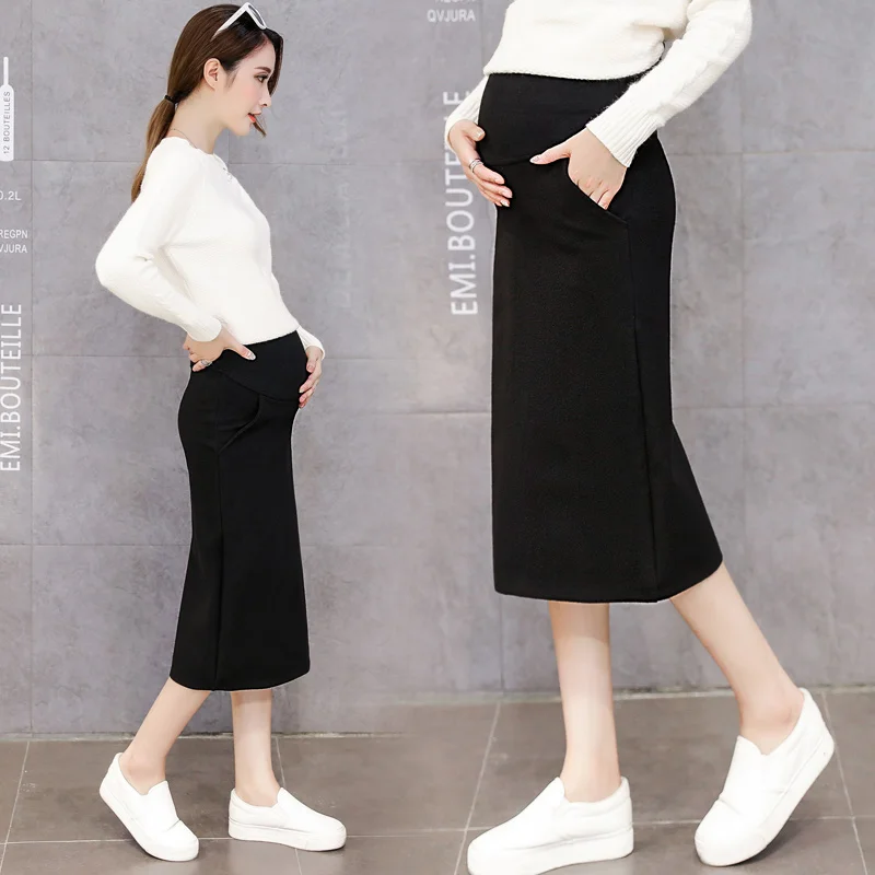 Буду ли я носить новые тканевые юбки для беременных женщин на весну для беременных в han edition tide mother pregnant belly dress Изображение 0