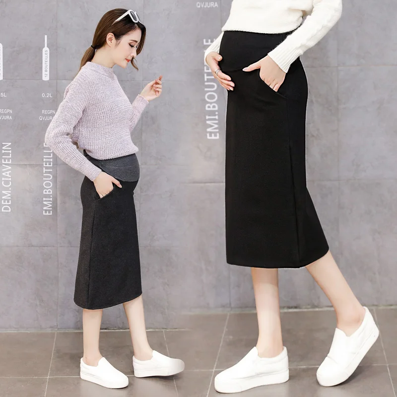 Буду ли я носить новые тканевые юбки для беременных женщин на весну для беременных в han edition tide mother pregnant belly dress Изображение 2