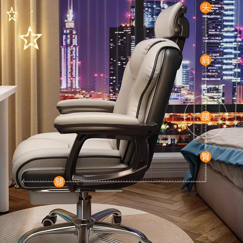 Вращающийся Офисный стул-Трон, Компьютерное Игровое сиденье, Полноценное Офисное кресло для массажа, Роскошная Столовая Дизайнерская Мебель для дома Taburete Изображение 5