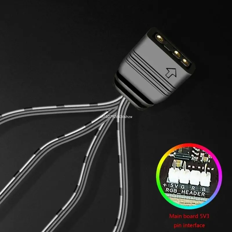 Высококачественный 3-контактный ARGB-разветвительный кабель 5 В для замены удлинительного кабеля Argb Прямая поставка Изображение 4