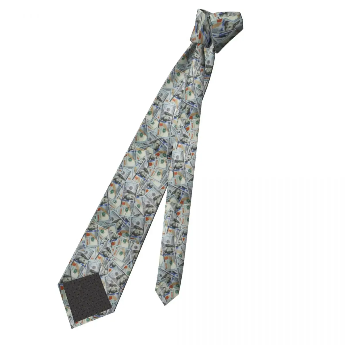 Галстук с рисунком в долларах США для мужчин, официальные денежные шелковые деловые галстуки Изображение 2