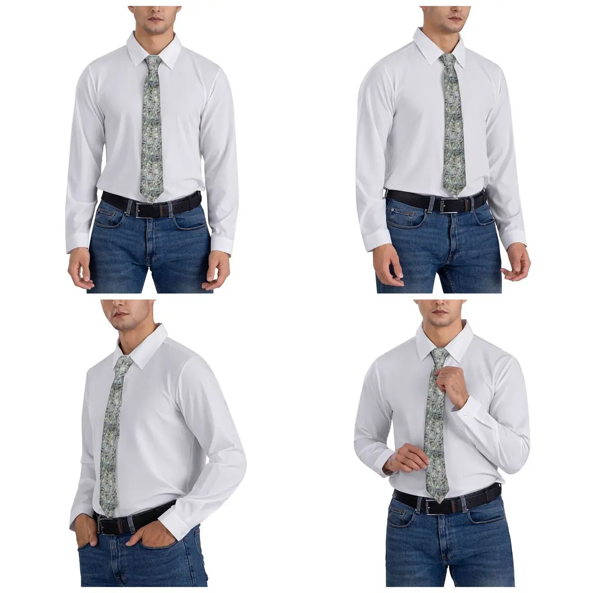 Галстук с рисунком в долларах США для мужчин, официальные денежные шелковые деловые галстуки Изображение 5