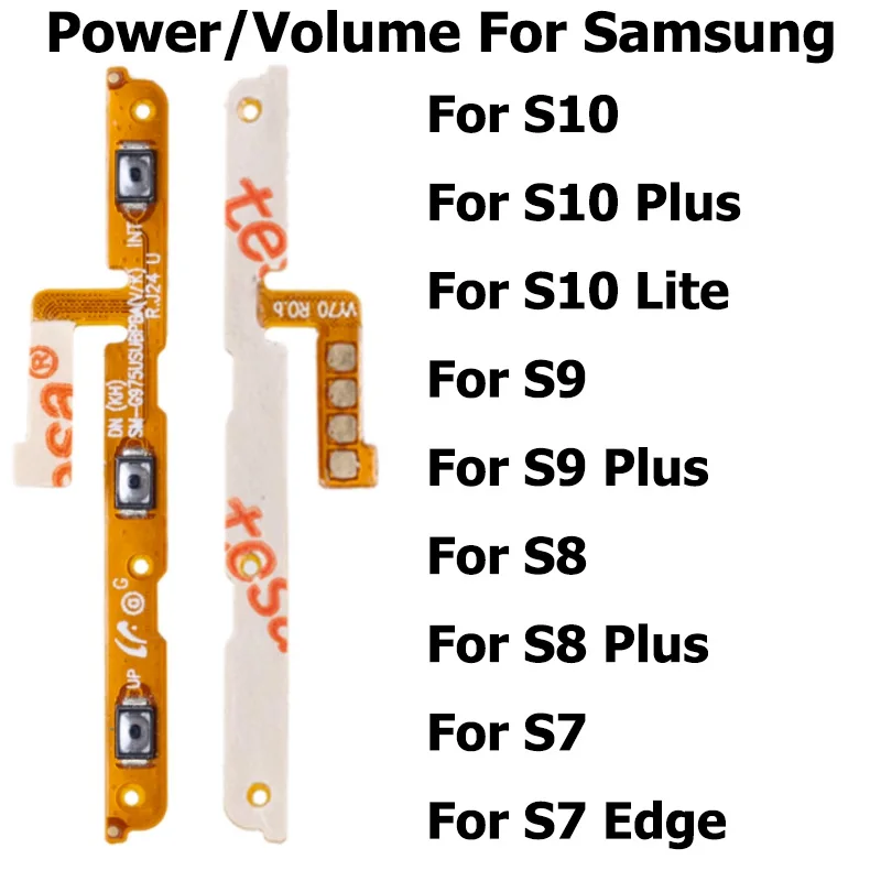 Гибкий Кабель Регулировки Громкости Питания Для Samsung S10 S9 S8 Plus Lite Боковая Клавиша Регулировки Громкости Питания Мини Кнопка Включения Выключения Гибкой Ленты Изображение 0