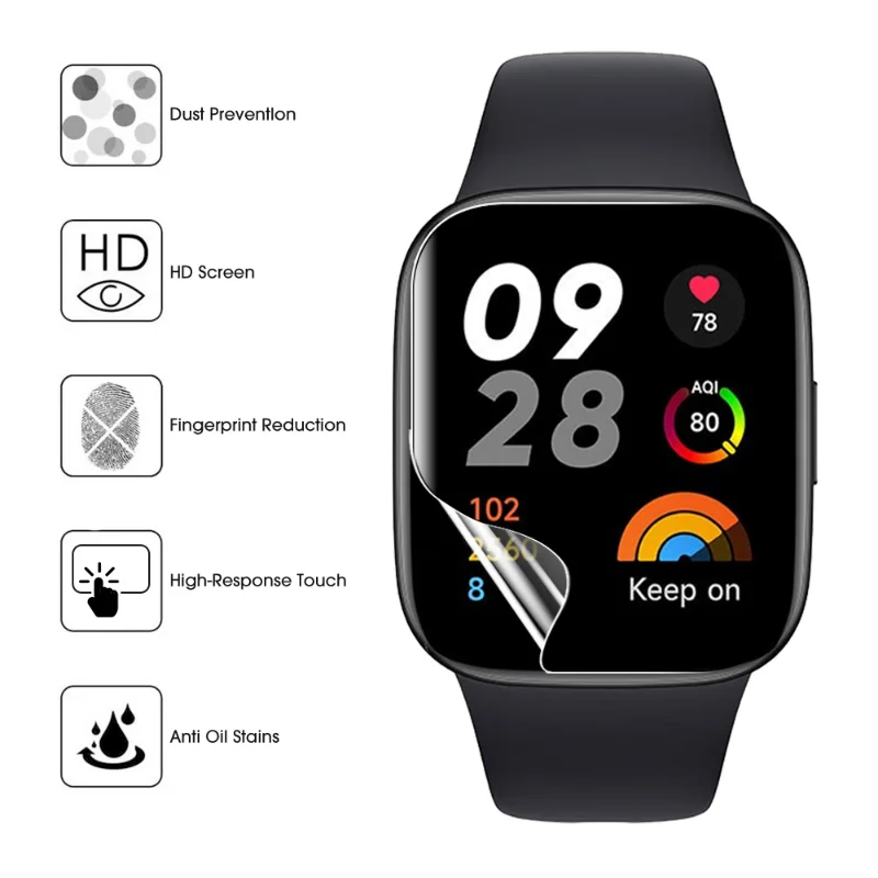 Гидрогелевая пленка для Redmi Watch 3 Watch 2 Lite Screen Protector HD Прозрачная Защитная Пленка для Xiaomi Mi Redmi Watch3 Watch2 Lite Изображение 4