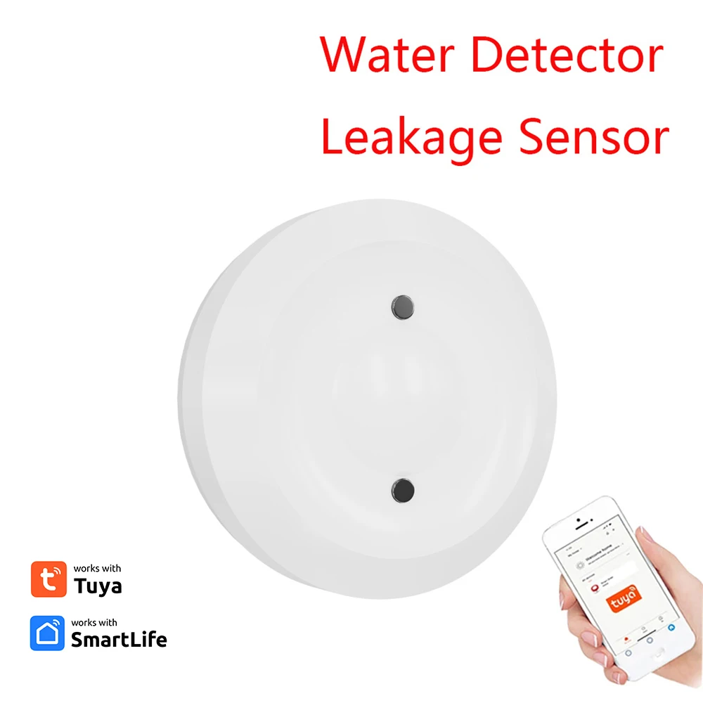 Датчик Воды Tuya Smart Life APP Мониторинг Утечки Воды Датчик Погружения В Воду Работает С Автоматическим Крановым Клапаном Изображение 0