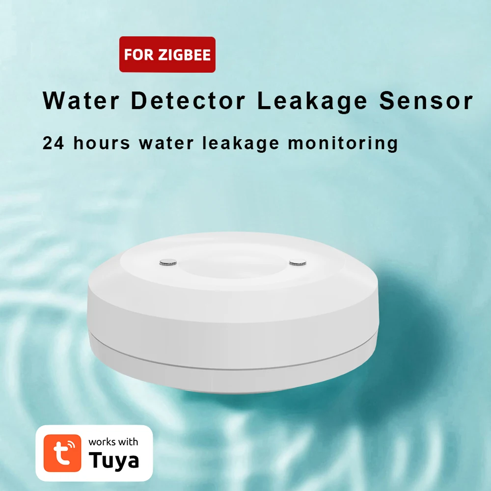 Датчик Воды Tuya Smart Life APP Мониторинг Утечки Воды Датчик Погружения В Воду Работает С Автоматическим Крановым Клапаном Изображение 3