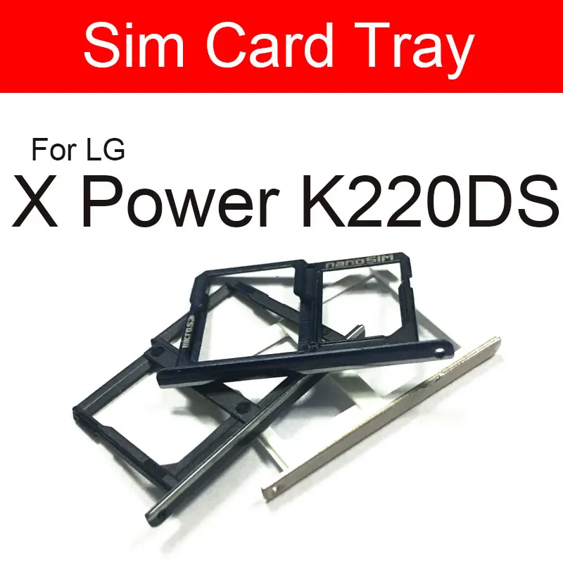 Держатель Слота Для Лотка SIM-карты LG X Power 2 K220DS M320 X Cam K580 X Screen K500DS Замена Гнезда для Sim-карты Для Чтения K500DS Ремонтная Деталь Изображение 3