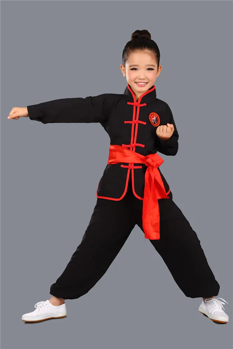 Детская одежда для ушу для девочек и мальчиков, китайская традиционная форма кунг-фу, детская одежда для тайцзи для мужчин, одежда Тан Тайцзи 89 Изображение 1
