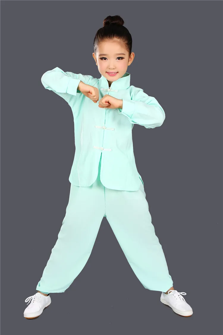 Детская одежда для ушу для девочек и мальчиков, китайская традиционная форма кунг-фу, детская одежда для тайцзи для мужчин, одежда Тан Тайцзи 89 Изображение 3