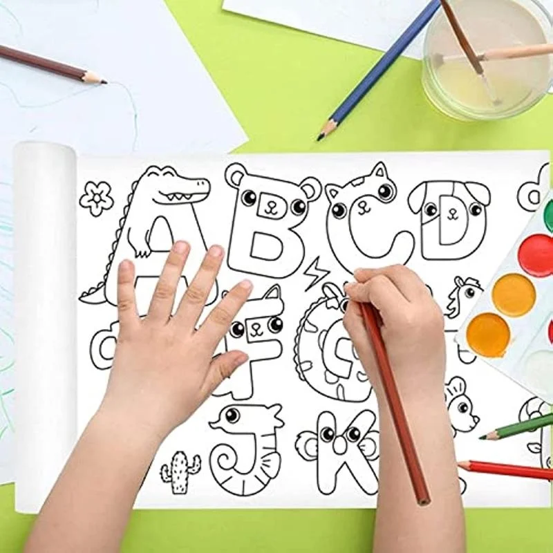 Детские Рулоны Для Рисования, Рулоны Цветной Бумаги DIY Drawing Цветная Бумага С Наполнителем, Рулоны Для Рисования Sticky Drawing Art Бумажные Поделки Изображение 5
