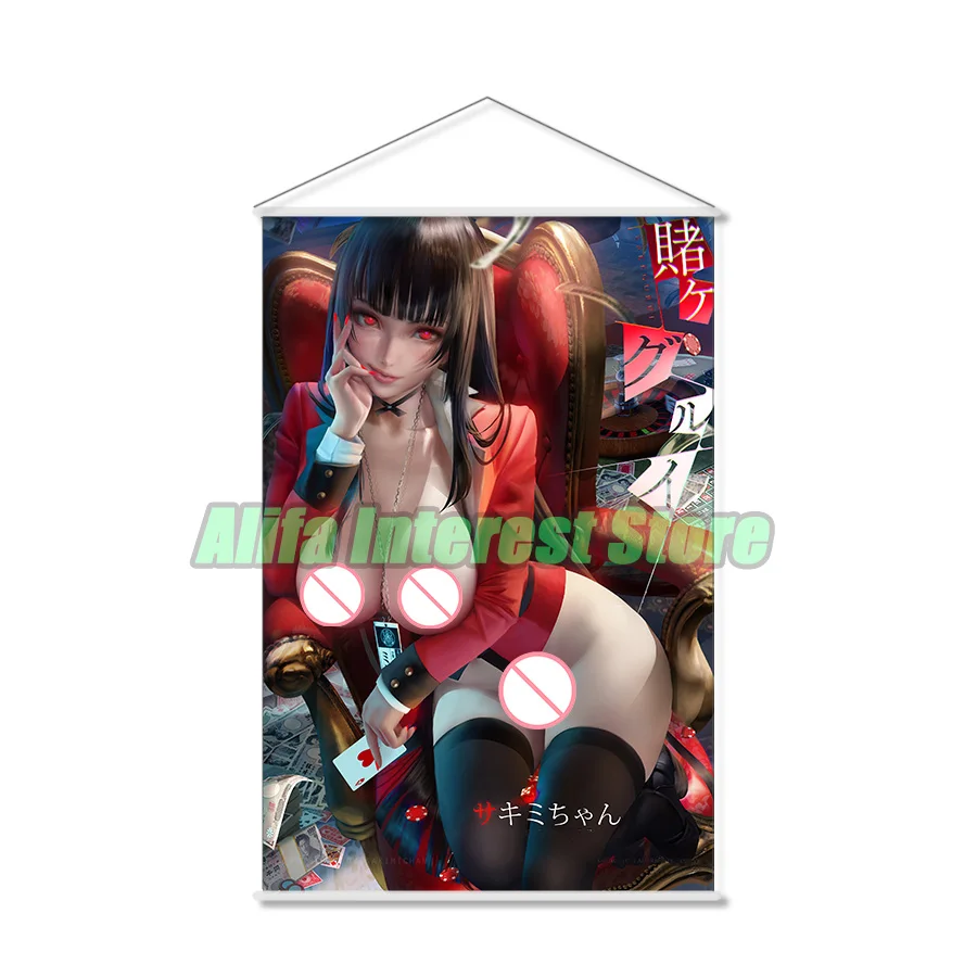 Джабами Юмеко Какегуруи - Навязчивый игрок, Аниме, Настенный Свиток, Висящий Плакат, Картина для домашнего декора Изображение 2