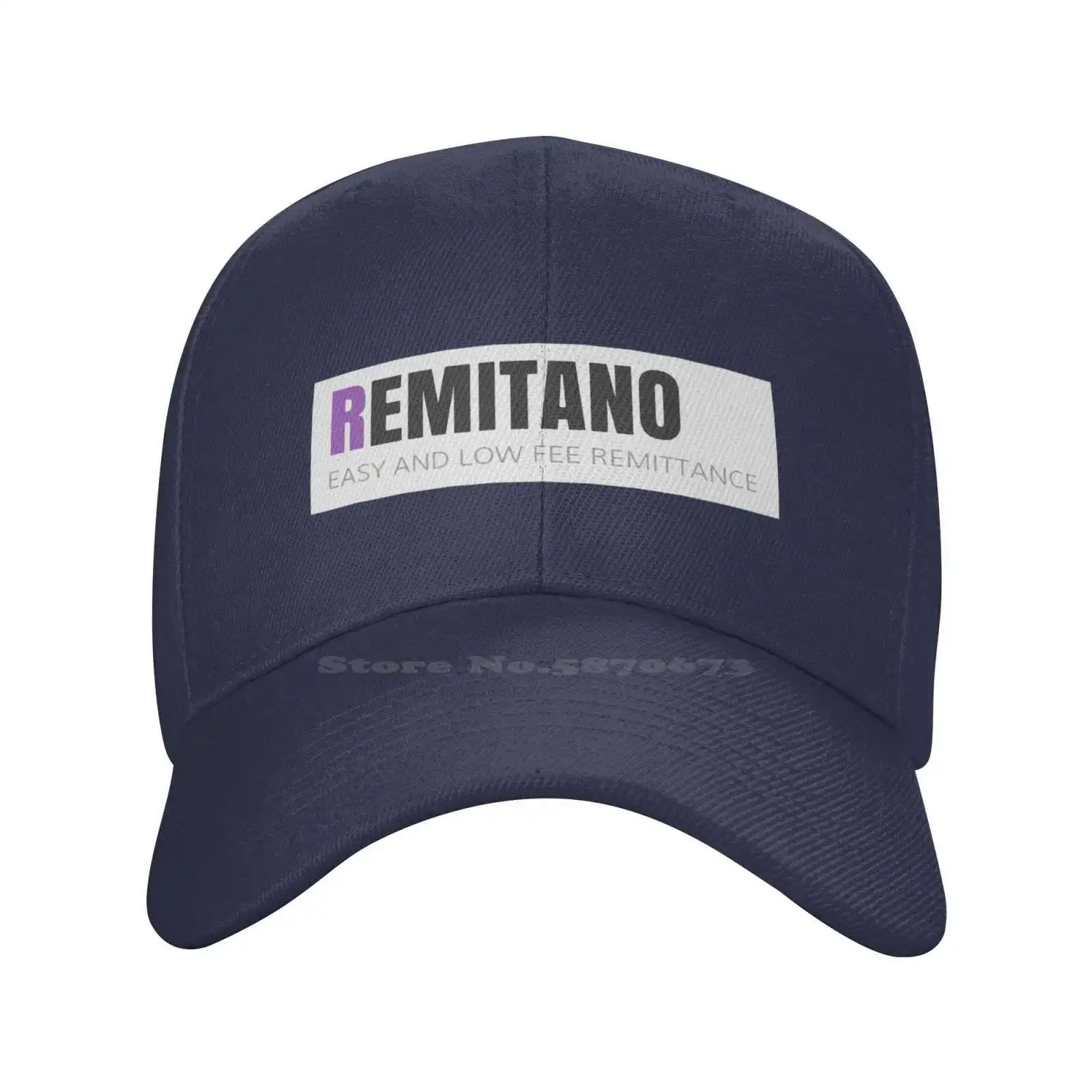 Джинсовая кепка с логотипом Remitano высшего качества, Бейсболка, Вязаная шапка Изображение 1