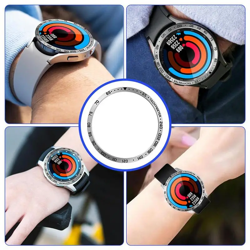 Дизайн безеля и кольца для Samsung Smart Bracelet Ring, крышка смарт-часов 43 мм 47 мм для Samsung Watch6, Классическое кольцо-бампер, водонепроницаемое Изображение 4