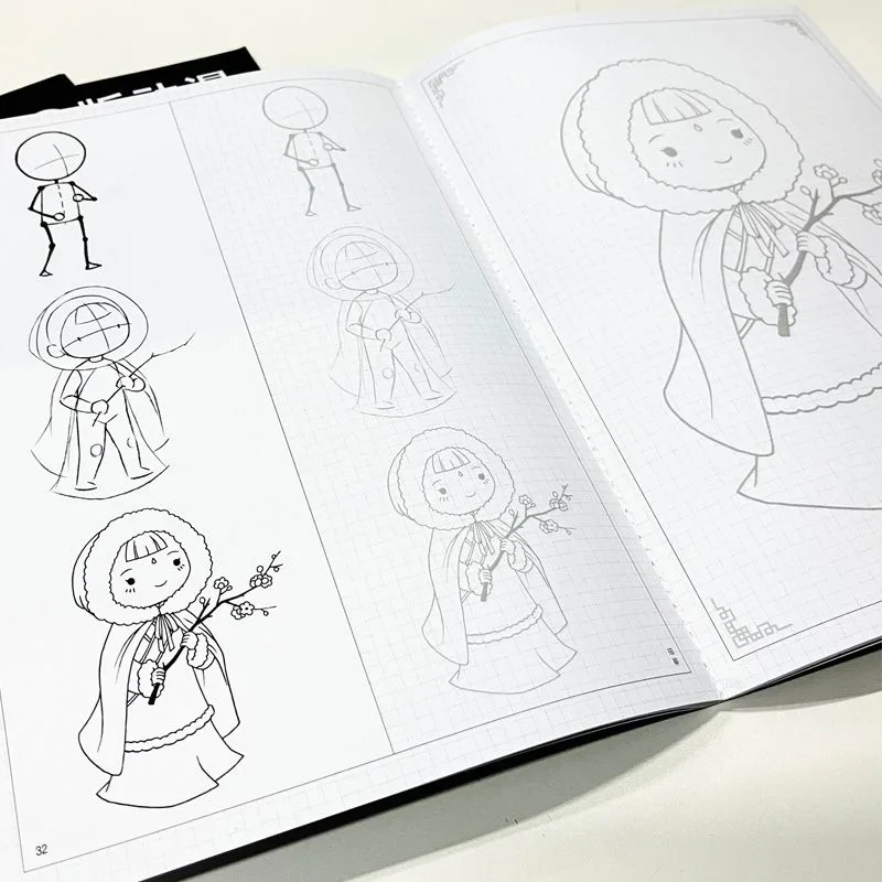 Динамическая копия структуры человеческого тела, альбом для рисования, Древняя версия Q, учебник по рисованию аниме-персонажей Изображение 1