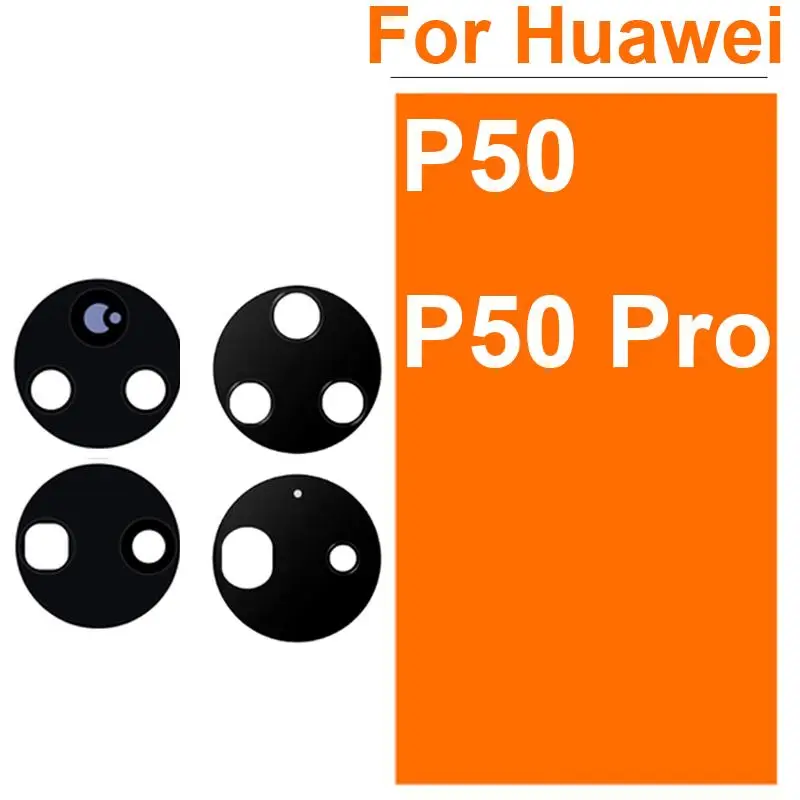 Для Huawei P50 P50 Pro Объектив камеры заднего вида, стеклянный основной объектив с клеящейся наклейкой, запасные части Изображение 0