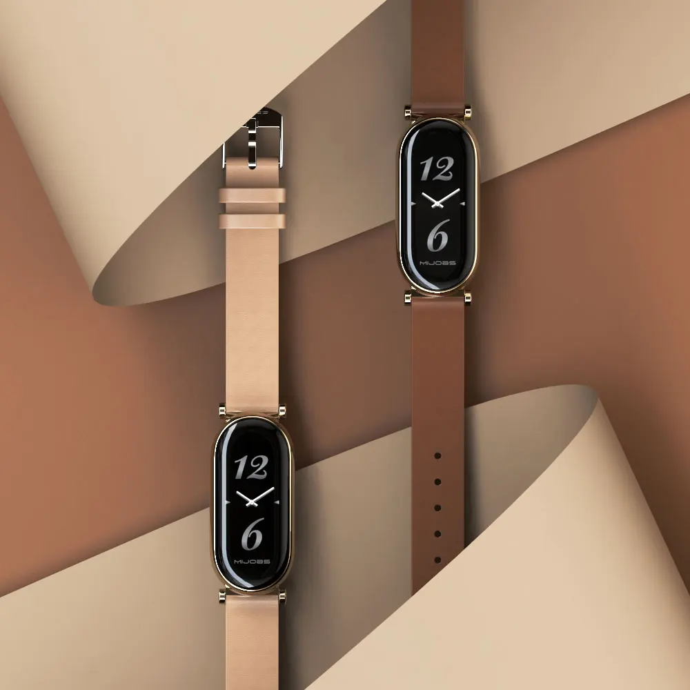 Для MI Band 8 7 6 5 4 3 Кожаные ремешки на запястье Ремешок для часов для Xiaomi Smart Band 8 Браслет Сменный Ремешок для часов Аксессуары Изображение 2