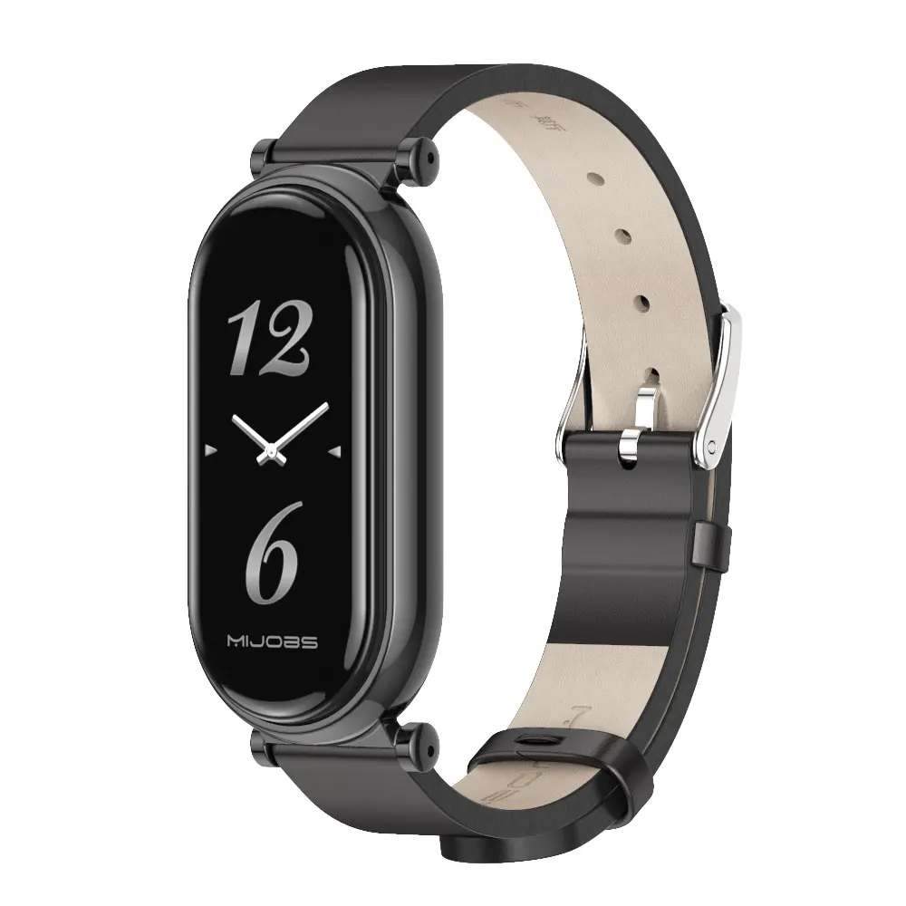 Для MI Band 8 7 6 5 4 3 Кожаные ремешки на запястье Ремешок для часов для Xiaomi Smart Band 8 Браслет Сменный Ремешок для часов Аксессуары Изображение 4