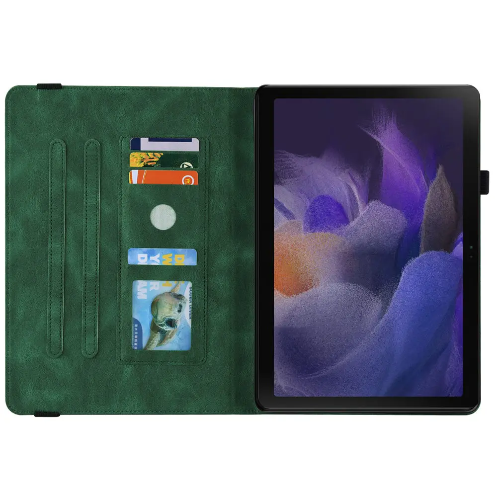 Для Samsung Galaxy Tab A8 10,5 SM X200 SM X205 2021 Чехол Life Из Искусственной Кожи с 3D Тиснением iris Карты Solt Подставка Для Кошелька Funda Coque Изображение 5