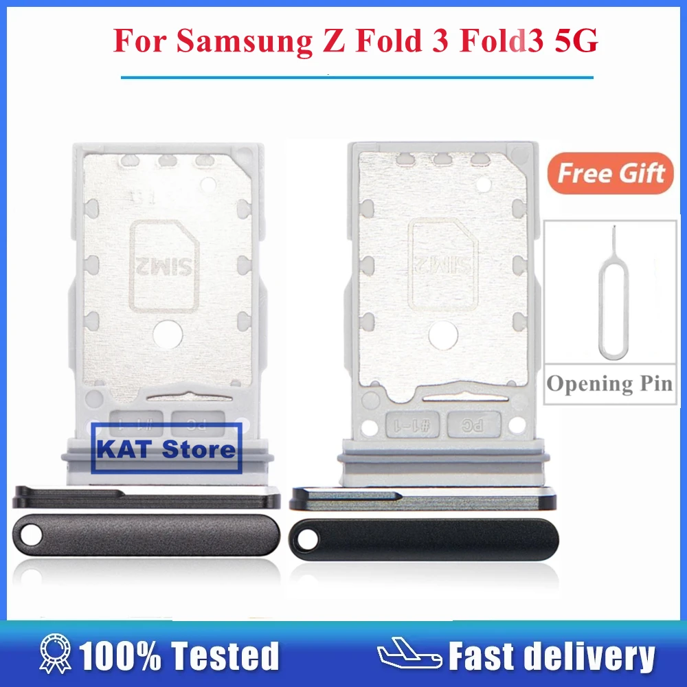 Для Samsung Galaxy Z Fold 3 Fold3 5G F9260 W22 Слот Для Держателя SIM-карты Лоток Для Двух Sim-Карт С Инструментом Для Извлечения Pin-Кода Запасные Части Изображение 0