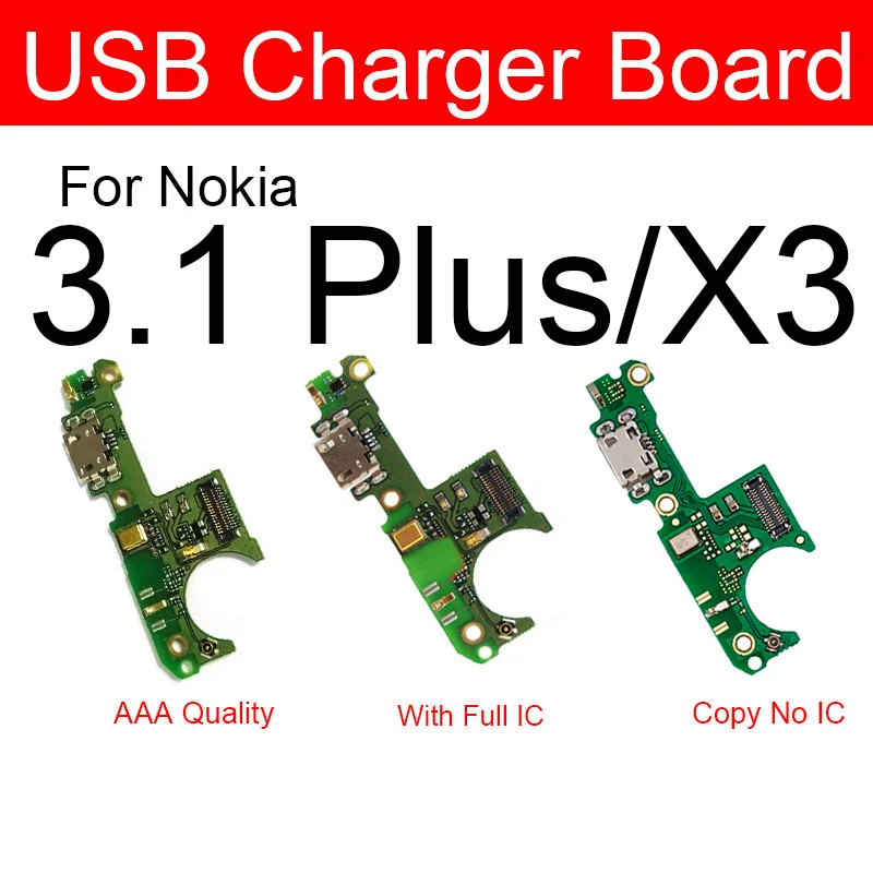 Док-станция USB-Зарядного Устройства Для Nokia 1 2 2.1 3 3.1 1Plus 3.1 Plus USB-Разъем Для Зарядки Зарядного Устройства с Микрофоном Запчасти для Ремонта Изображение 5