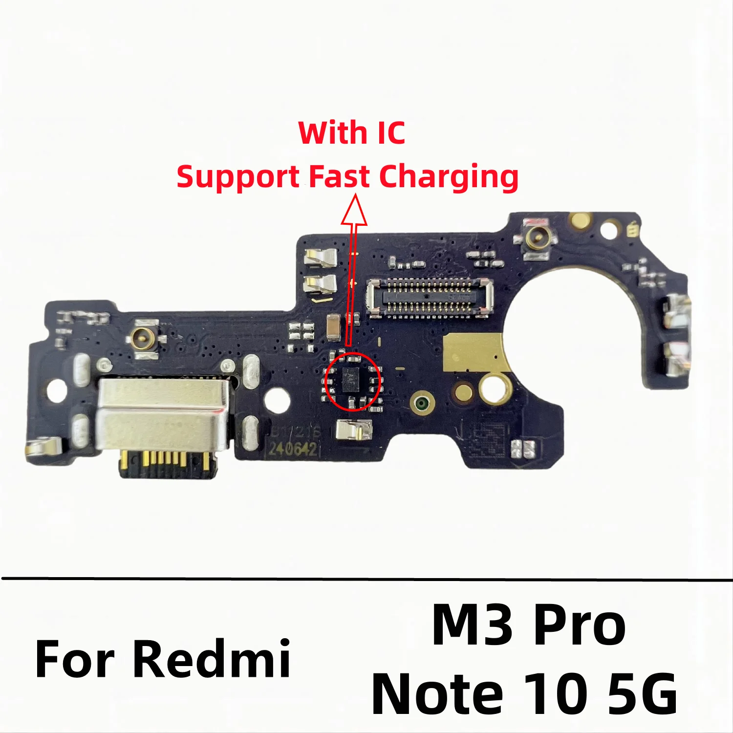 Док-станция для зарядного устройства USB, разъем для гибкого кабеля, зарядный порт, запасные части для Redmi Note 10 5G M3 Pro Изображение 1