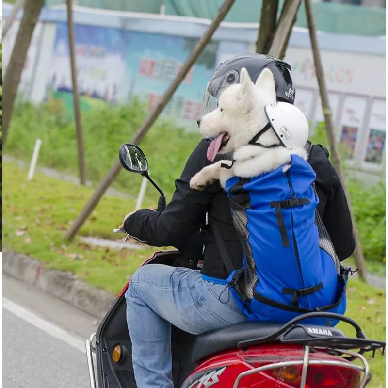 Дышащие сетки для перевозки домашних животных сумка открытый рюкзак для поездок на велосипеде собака перевозчик мешок езда на велосипеде на открытом воздухе дышащие сетки мешок Изображение 1